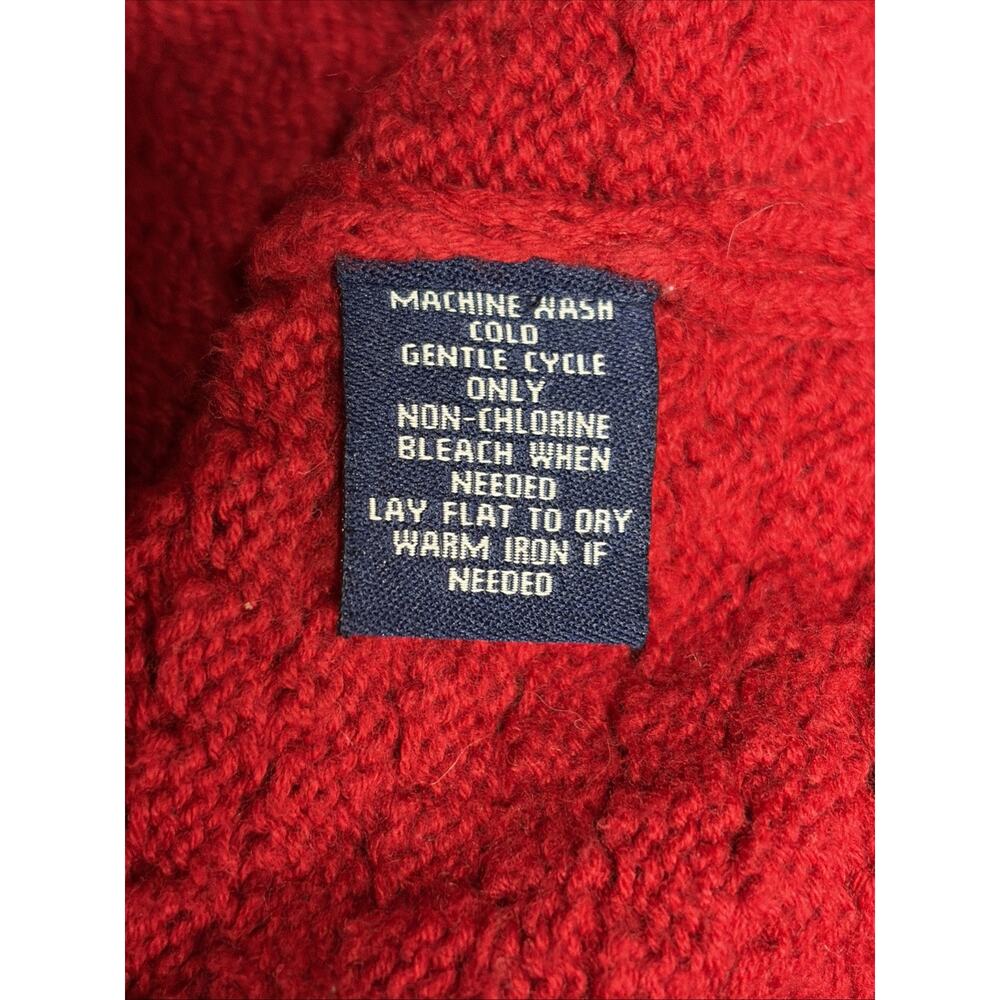 Chaps Petite P/S Red Button Cardigan 100% Cotton 1/2 Sleeve/Pockets/Cottagecore - Picture 6 of 6